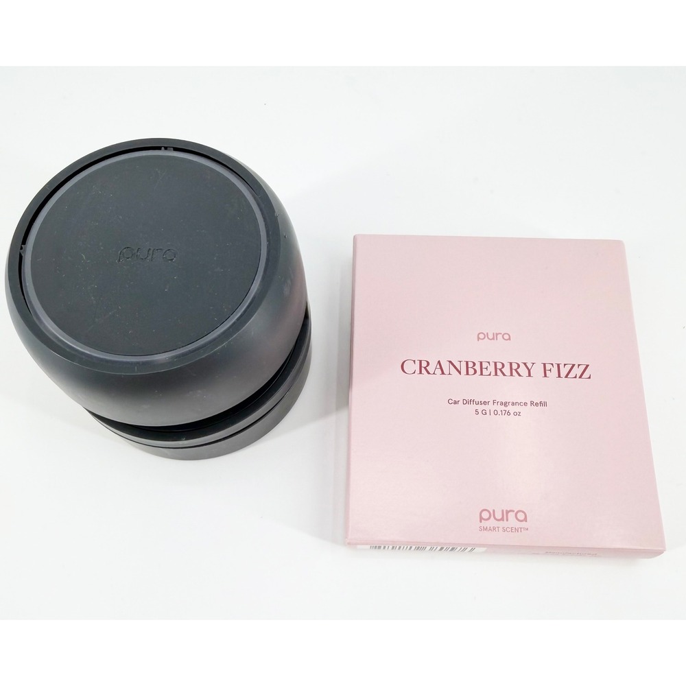 Pura Car Pro Smart Fragrance Diffuser Black + Cranberry Fizz Refill USB